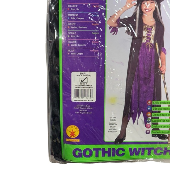 Rubie’s kids size small (4-6) gothic witch costume brand new never worn outfit! - Picture 2 of 16